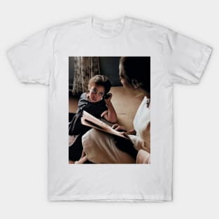 Colorized Vintage Portrait of Girl and Mom NYC T-Shirt